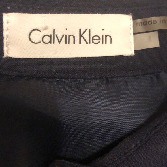 Beautiful Calvin Klein navy blue button down dress - Picture 2 of 7
